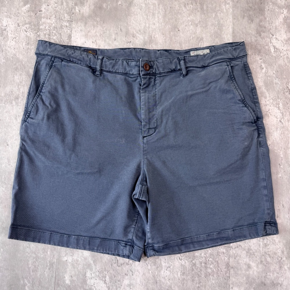 Faherty Coastline Chino Shorts Mens 40 Blue 8in Tailored Fit Stretch Twill